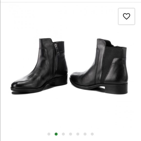 Geox Felicity Leather Ankle Heeled Boot 